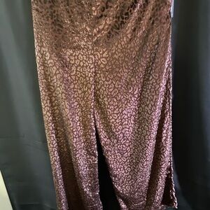 From ELOQUII size 14/16  Brown Leopard pant suit w/ wide leg.